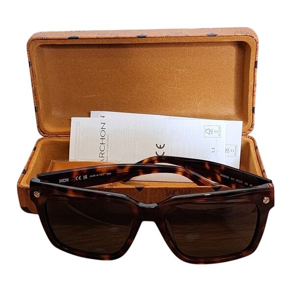 MCM Rectangle Sunglasses, Havana (Tortoise-shell), NIB main image 6